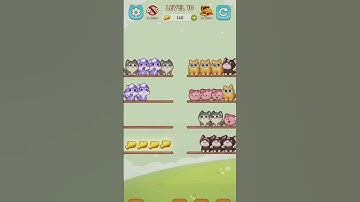 Cat Sort Puzzle 10 - Gameplay Walkthrough (iOS & Android) #shorts