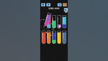 Water Color Sort Level 5425 Gameplay Solution WalkThrough