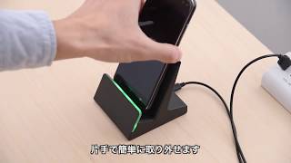 マグネット充電ケーブルスタンド（Type C・microUSB対応・2WAY・2A対応）200-STN031