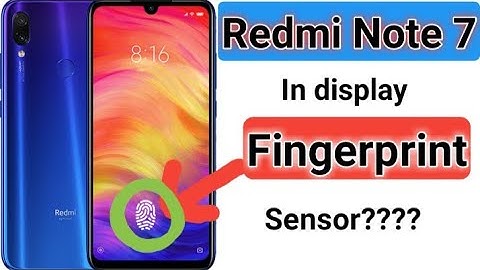 Redmi Note 7 In Display Fingerprint Sensor ? || Redmi note 7 fingerprint?