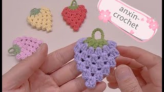 Small strawberry pendant crochet tutorial#crochettutorial #crochetart #crochet#crocheting #handmade