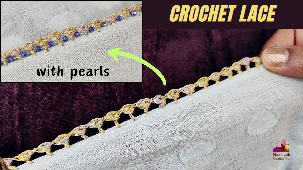 Crosya Threads How To Make Lace Design Using Basic Crochet Thread | Crochet Pattern ...