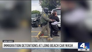 Immigration enforcement operation at Long Beach car wash