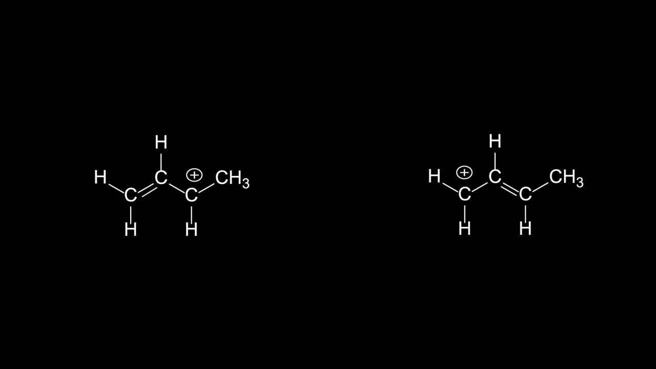 Resonance of allyl cation  (animation)
