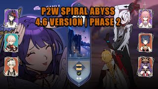 4.6 Abyss | Second phase | P2W Walkthrough | 12 Floor | Raiden C3 & Arlecchino C6 | Genshin Impact