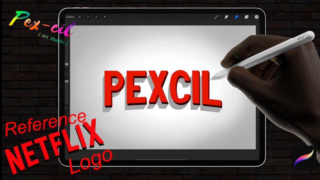 แอพ ออกแบบโลโก้ iphone  2022 Update  Pex-cil [ STUDY ] สอนสร้างตัวอักษร สไตล์ Logo | NETFLIX |