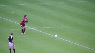 ラグビー元日本代表 五郎丸選手のキック 🏉 - YouTube