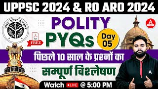 POLITY for UPPCS Pre/ RO ARO Re Exam 2024 | UPPSC Previous Year Question Paper | Ashish Sir