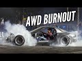 AWD BURNOUT IN MY 1000HP 4 ROTOR RX-7!