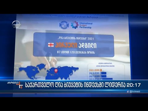 ღია ბიუჯეტის ინდექსში, საქართველო მსოფლიოს ლიდერი ქვეყანა გახდა