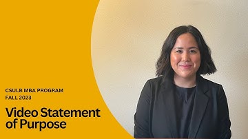 Vy Le - Video Statement of Purpose (CSULB Online MBA Fall 2023)