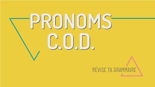 Révise ta grammaire : les pronoms COD le, la, les