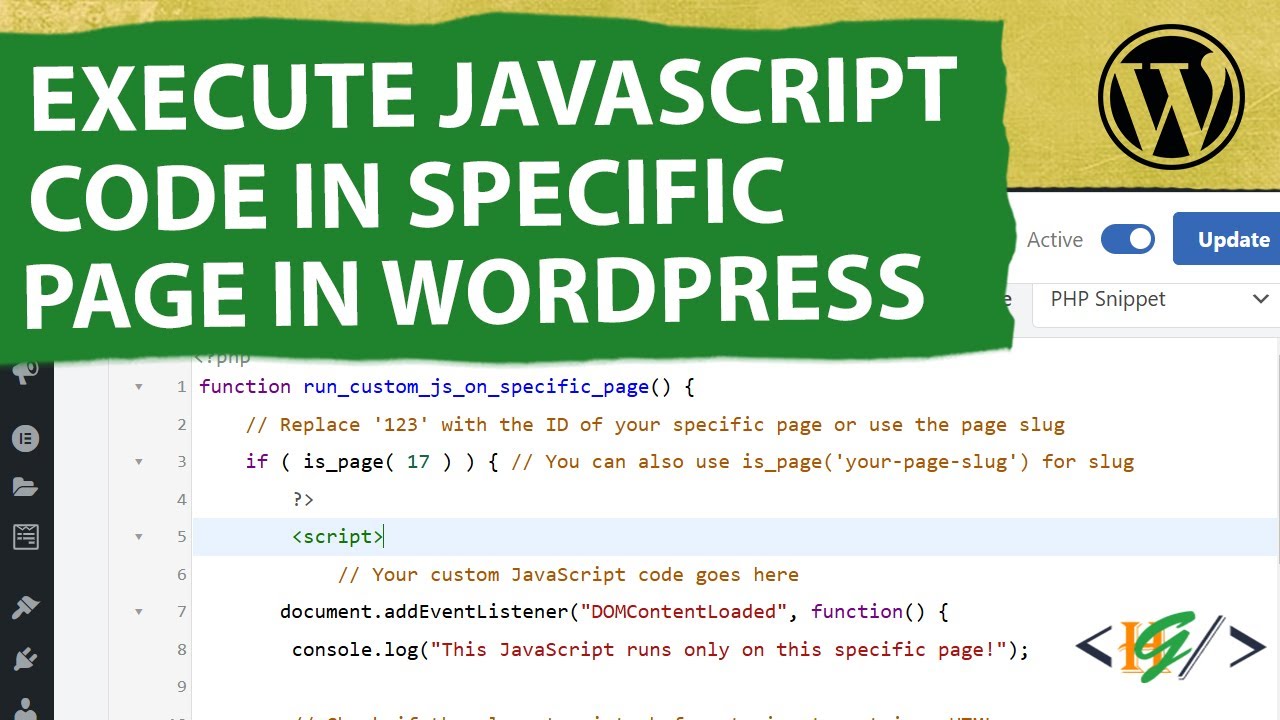 How to Execute JavaScript Code in Specific Page in WordPress | Add ...