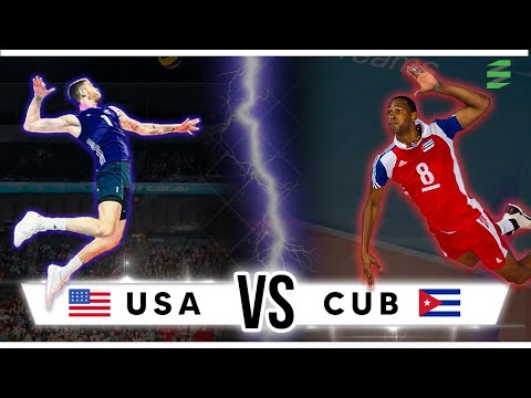 NORCECA 2015 -Exercises for the legsA vs Cuba Men's Volleyball Highlights