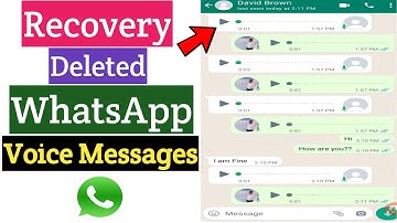 Recovery Deleted WhatsApp Voice Messages | Recover Voice Messages