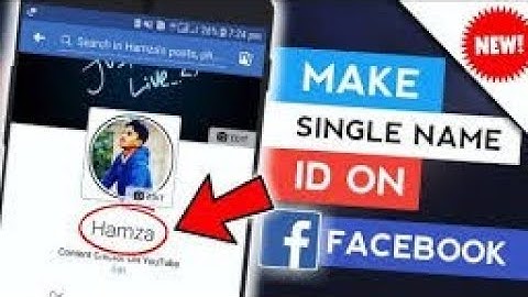 How To Make Single Word Name Facebook Account 2022 | Facebook Single Name new trick 2022 |