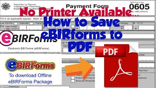 HOW TO SAVE eBIRFORMS AS PDF FILE IF NO AVAILABLE PRINTER screenshot 4