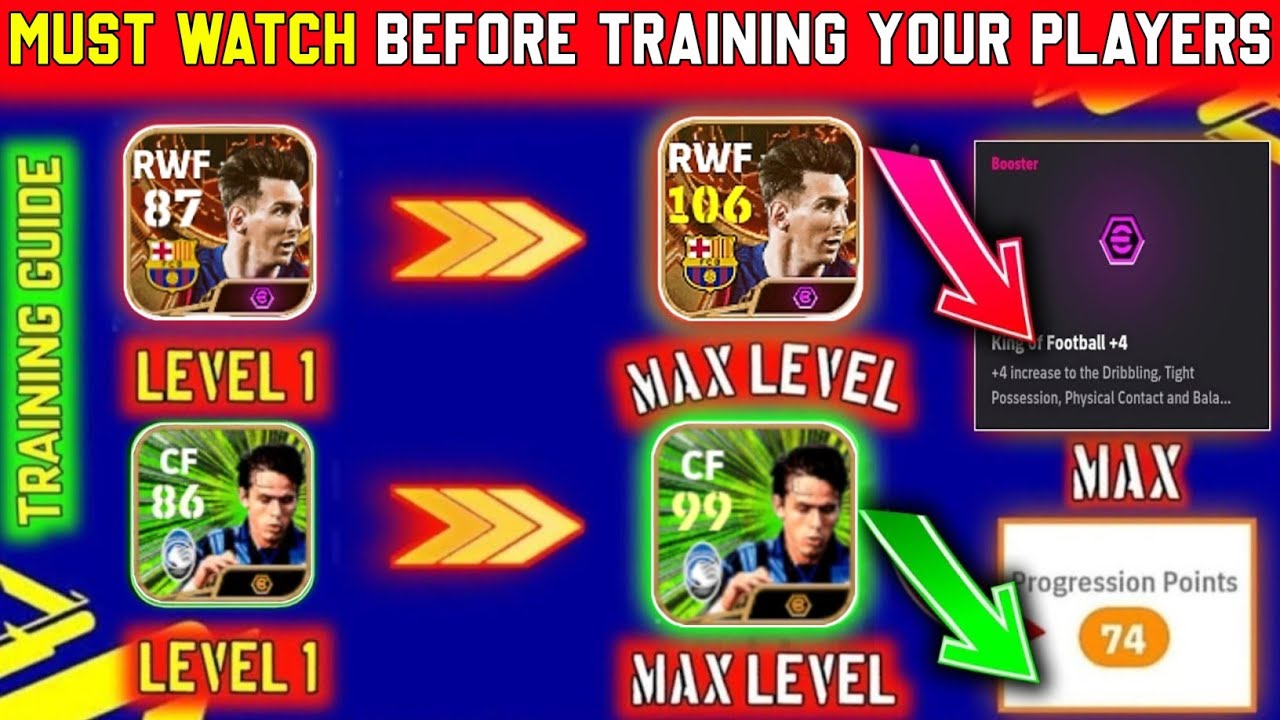 Easy way to train a player to max rating efootball 2024