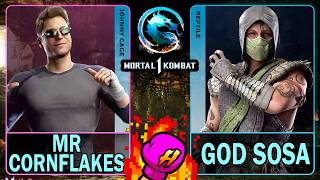 MK1 Mr Cornflakes (JOHNNY CAGE) VS God Sosa (REPTILE)🥊Mortal Kombat 1🥊4K 60ᶠᵖˢ