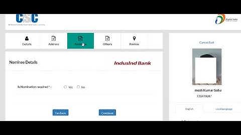how to opening Current Account in indusind bank= all CSC vle