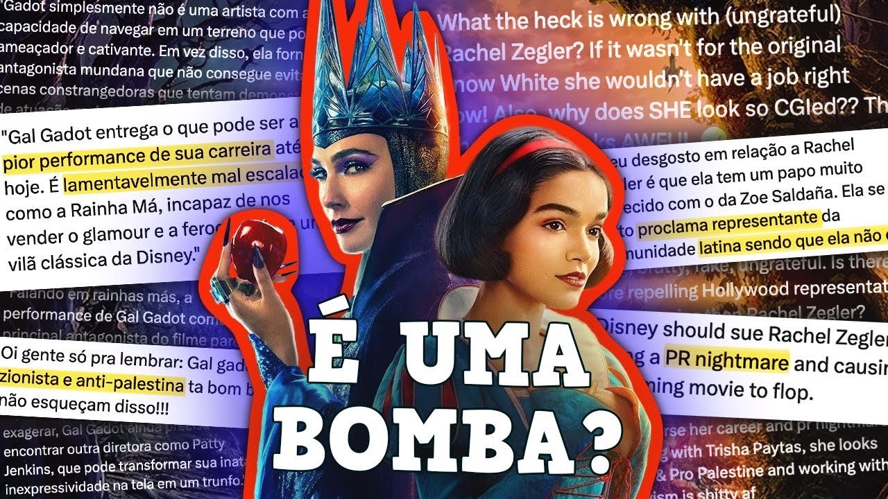 A QUEDA DA BRANCA DE NEVE: GAL GADOT vs RACHEL ZEGLER E A INTERNET…