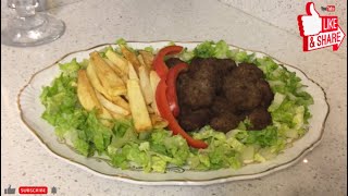 Fried Kofta (Ground Beef) Patties مقادير أقراص الكفتة المقلية