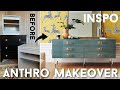 HOW TO PAINT WOOD FURNITURE WITHOUT SANDING OR PRIMING | ANTHROPOLOGIE LOOK FOR LESS | ONE STEP DIY