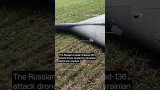 The Russian-Iranian Shahed-136 Attack Drone, Landed By Ukrainian Electronic Warfare #Warinukraine