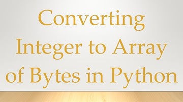 Converting Integer to Array of Bytes in Python
