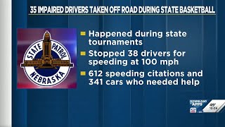 Troopers remove 35 impaired drivers from Nebraska roads during State Basketball