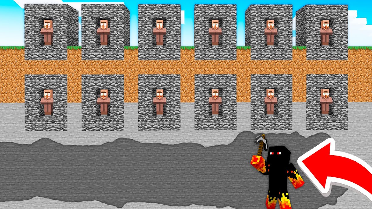 Prendi Todos Villagers Dentro da Bedrock no Minecraft