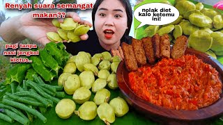 Kriuk Dirindukan ⁉️ Makan Jengkol Mentah Tanpa Nasi Kecipir Kacang Panjang Lalapan Mentah Dan Sambal