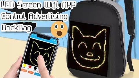 Fashion Screen Dynamic Backpack DIY Double Shoulder Bag LED Screen Wifi APP Control Advertising Back