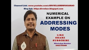 ADDRESSING MODES || NUMERICAL EXAMPLE ON ADDRESSING MODES || COA || COMPUTER ORGANIZATION || CA ||