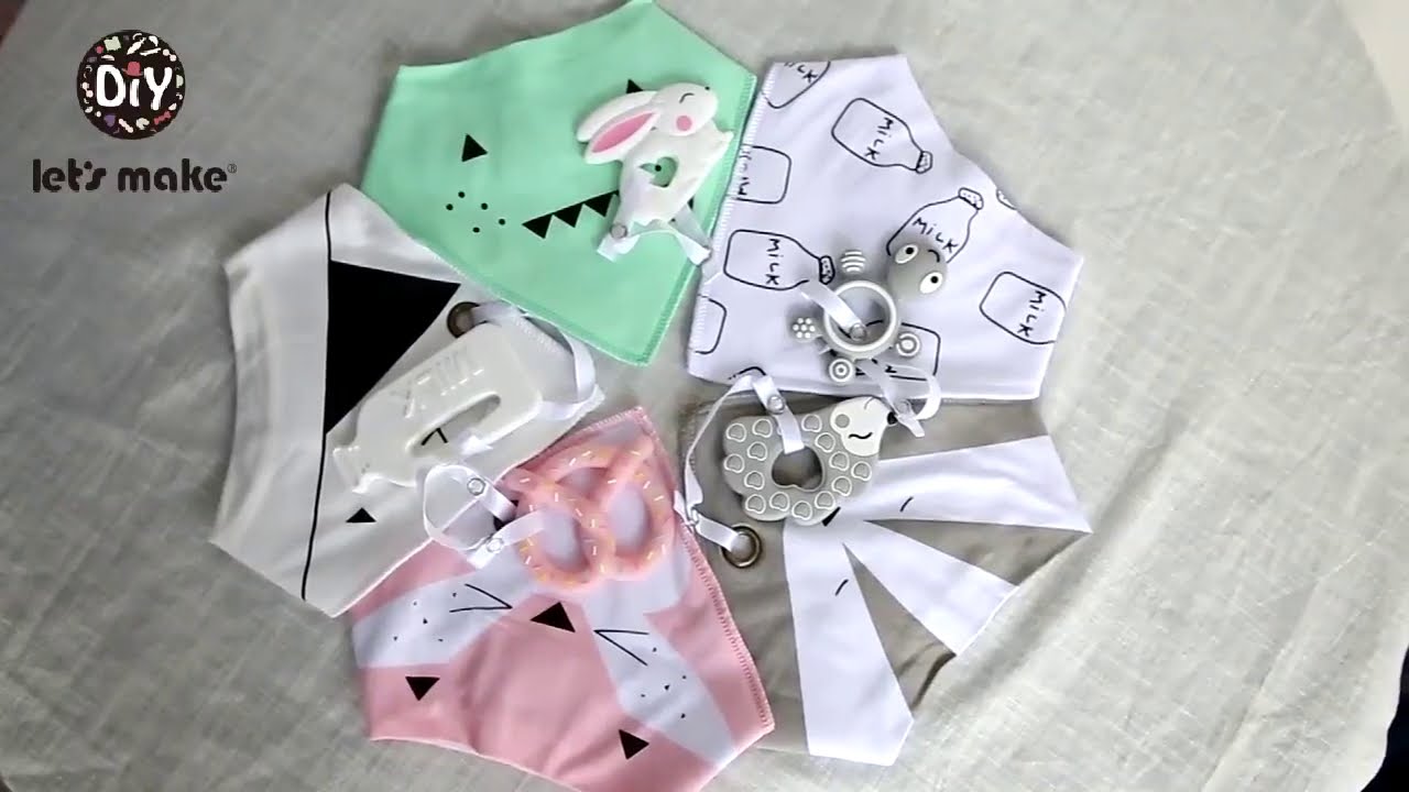 Baby Stuff Bibs & Burp Cloths Cotton Bib Cartoon Silicone Teether BPA Free Baby Thing