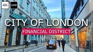 CITY OF LONDON Walking Tour 4K HDR | Discover Spring in the Iconic Financial District