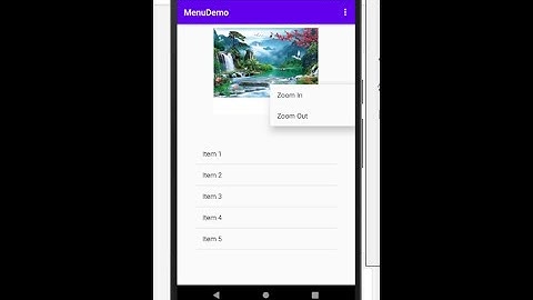 Bài 8 Option Menu & Context Menu Demo