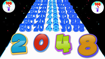 NUMBER MASTER 3D Run (Math Games) - Numbers Run & Merge, Number Stack Gameplay