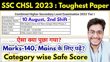 SSC CHSL 2023 Toughest Shift Maths Solution : Safe Score for Mains - Rohit Tripathi