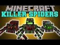 Minecraft: KILLER SPIDERS (CRAZY ABILITIES, INSANE SPEED, YOU ARE DEAD!) Mod Showcase