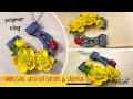 ~JustHandmade~ Polymer clay HORSESHOE with BUTTERCUPS & LADYBUG - pendant - tutorial / DIY