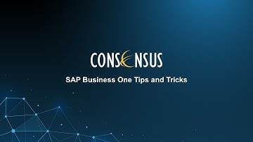 SAP Business One Tips and Tricks