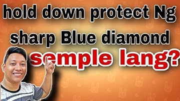Sharp blue diamond hold down problem solve😊