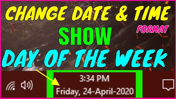 How to Show Day of Week in Windows 10 Taskbar Clock | change date and time in windows 10