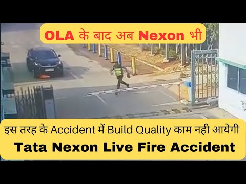 Tata Nexon Petrol  live  accident || Fire Caught in TATA Nexon Petrol