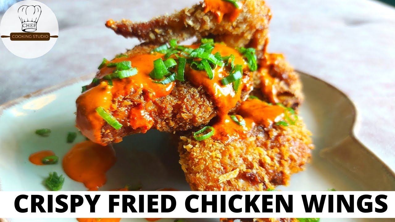 Crispy Fried Chicken Wings in Hot Garlic Sauce | Chef Cooking Studio