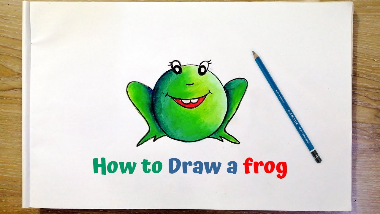 how to draw a frog for kids || Draw a frog easy step by step - YouTube