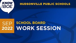 Information (Unofficial) Hudsonville Public Schools Board Work Session - September 26, 2022 News