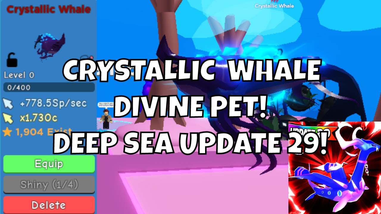 🐳I HATCHED THE NEW DIVINE PET CRYSTALLIC WHALE In CLICKER SIMULATOR DEEP SEA ISLAND UPDATE! (Roblox)
