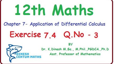 12th Maths | Chapter 7 - Exercise 7.4 - Q.No - 3
